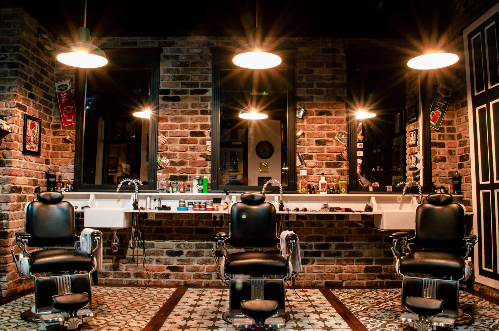 Stemningsfuldt barbermiljø